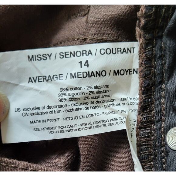 Gloria Vanderbilt Amanda Jeans Brown Size 14 Stretch Classic Fit/Tapered Leg - Picture 7 of 12